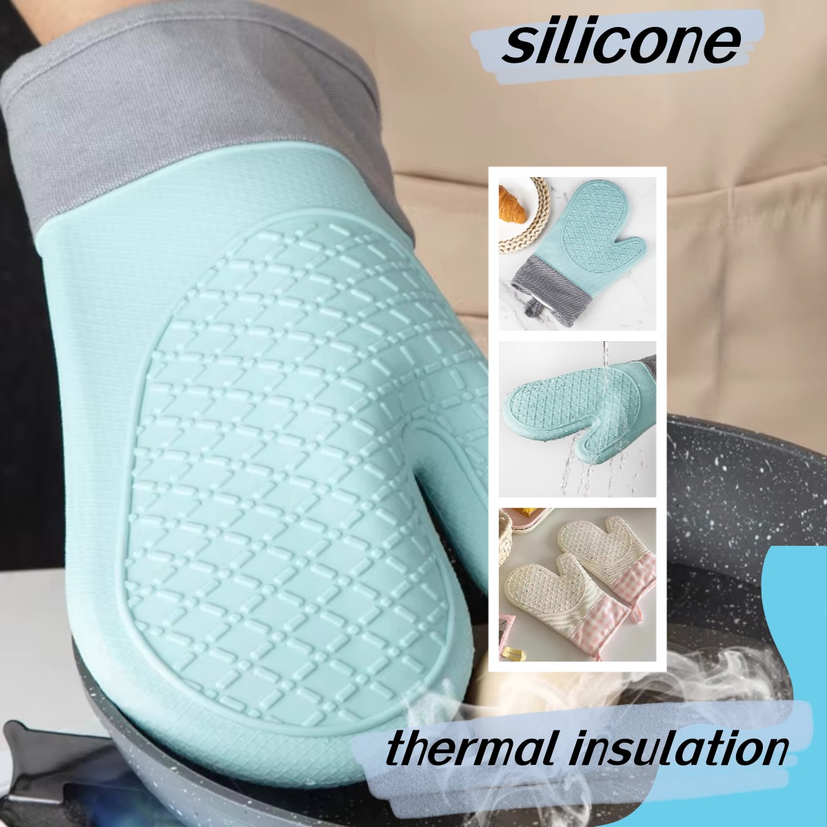 1PC Cute Silicone Kitchen Sing - Oven Mitt Silicone recension och pris