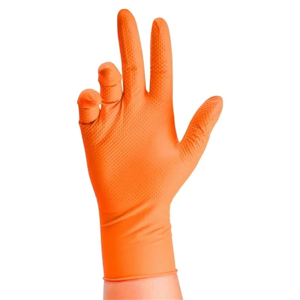 NEW Heavy Duty Orange Nitrile  - Nitrile Mechanic Glove recension och pris