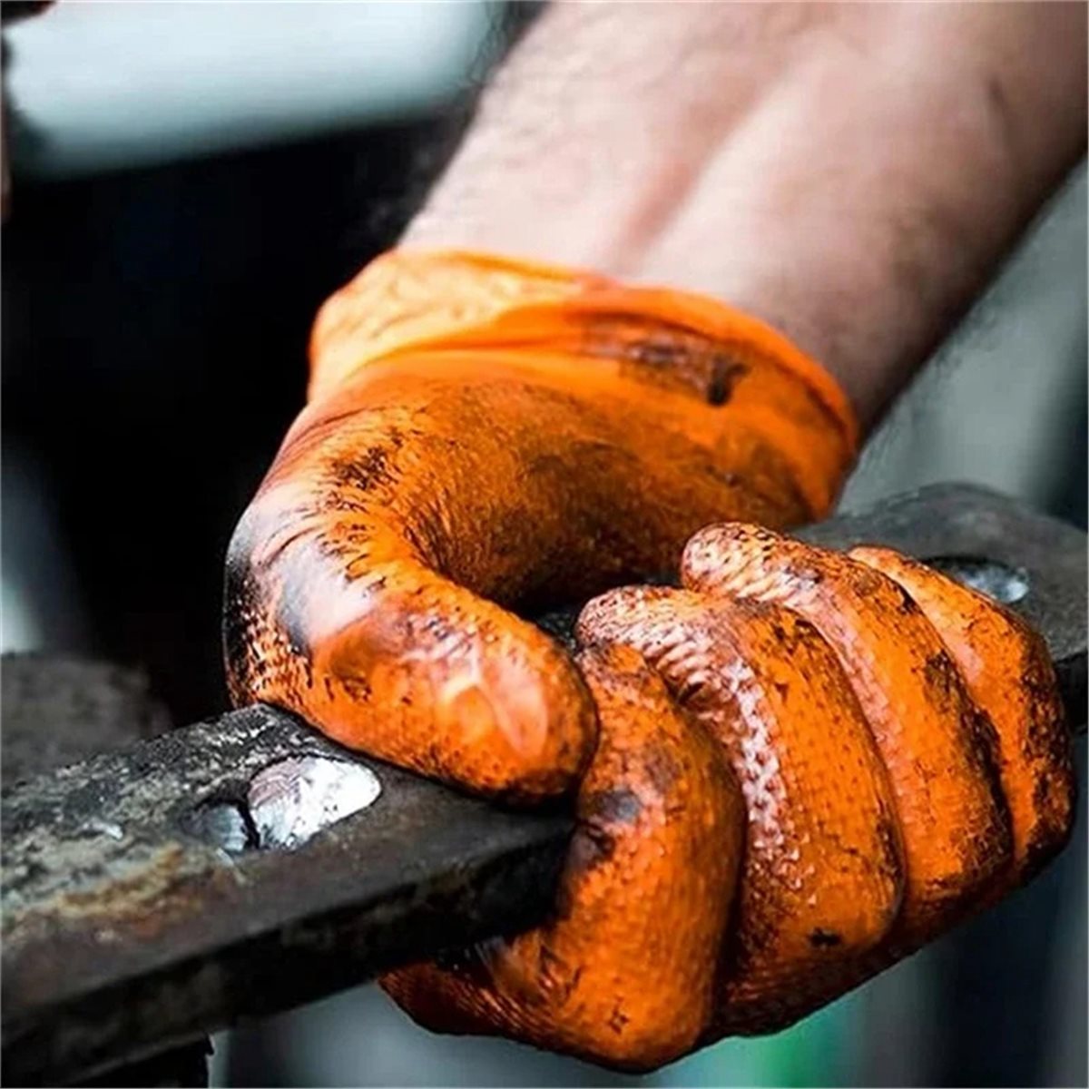 NEW Heavy Duty Orange Nitrile  - Nitrile Mechanic Glove recension och pris
