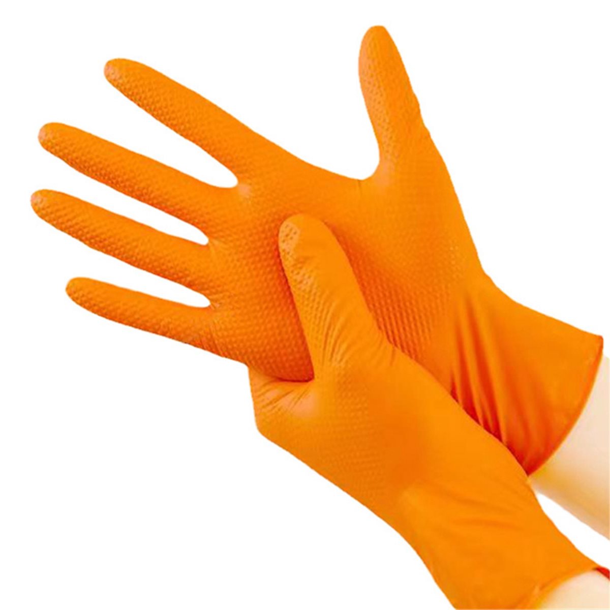 NEW Heavy Duty Orange Nitrile  - Nitrile Mechanic Glove recension och pris