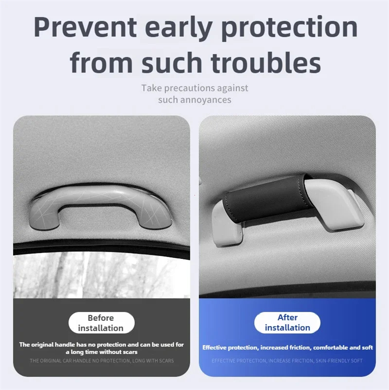 Soft Leather Car Roof Armrest  - Leather Driving Glove recension och pris