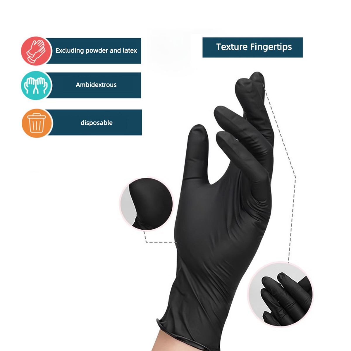 Lanke Black Disposable Nitrile - Rubber Glove Cleaning recension och pris